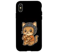 Gato De Rugby con Scrum Cap Cartoon Carcasa para iPhone X/XS