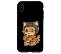Gato De Rugby con Scrum Cap Cartoon Carcasa para iPhone XS MAX