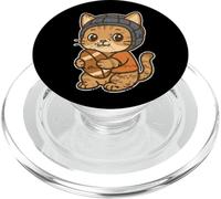 Gato De Rugby con Scrum Cap Cartoon PopSockets PopGrip para MagSafe