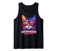 Gato de San Francisco | Amante de Las Gafas de Sol de Gatito Camiseta sin Mangas