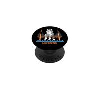 Gato de San Francisco Golden Gate Bridge California Souvenir PopSockets PopGrip Adhesivo