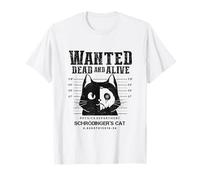 Gato de Schrödinger Vivo y Muerto Física Cuántica Físico Camiseta