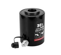 Gato de suelo, Gato hidráulico de émbolo hueco de 30 toneladas y 50 mm. Cilindro hidráulico hueco RCH-3050. Mantenimiento de elevación hidráulica.,Levántalo con un gato