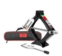 Gato de Tijera HEYNER®, TÜV & GS, Gato con manivela y Almohadilla de Goma, 0,8t para remolques/Coche - con Bolsa