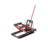 Gato de tijera hidráulico for motocicleta, capacidad de carga de 1500/1700 lb, soporte de elevación portátil ajustable, herramienta de elevación de goma antideslizante(1700LBS Red Black)