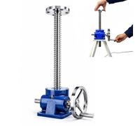 Gato De Tornillo Con Engranaje Helicoidal SWL 1T, Plataforma De Elevación Manual Con Volante, Actuador Lineal Tipo II Con Cabeza De Brida, Elevador De Elevador: Profesión De 500 Mm (19,69 Pulg.)