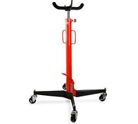 Gato de transmisión hidráulico móvil | Gato de foso para levantar motor y tranmision | 4 Ruedas | con Pedal | hasta 500 kg