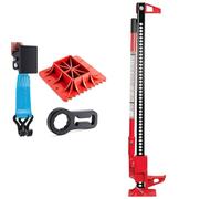 Gato DE TRINQUETE HI-Lift Especial Todo Terreno 4x4, Off Road Y SUV + Base de Apoyo + Brida de Soporte + Enganche Ruedas