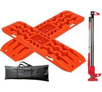 Gato de trinquete HI-Lift y Placas de traccion Todoterreno para desatascar Coche de Arena, Barro, Nieve (2 Piezas)
