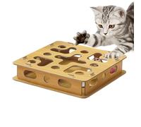 Gato de uñas de rascadores: Juguetes ergonómicos de Madera para Mascotas, Sturdy, con 2 Campanas de, Cuidado de uñas, Mantenimiento de Garras Interiores | Multiusos