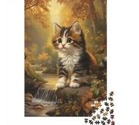 Gato del Bosque Noruego Puzzles Imposible,desafío for Adults Juego EduGatoivo 1000 Piezas Obra De Arte De Juego De para Adultos, Regalos A Partir De 14 Años 1000pcs (75x50cm)