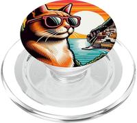 Gato del mar Mediterráneo en la Costa de Amalfi PopSockets PopGrip para MagSafe