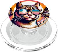 Gato del mar Mediterráneo en la Costa de Amalfi PopSockets PopGrip para MagSafe