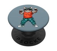 Gato Deporte Animal PopSockets PopGrip Adhesivo