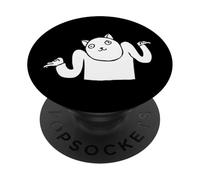Gato Derpy Encogiendo Hombros Meme PopSockets PopGrip Adhesivo