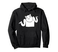 Gato Derpy Encogiendo Hombros Meme Sudadera con Capucha
