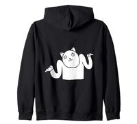 Gato Derpy Encogiendo Hombros Meme Sudadera con Capucha