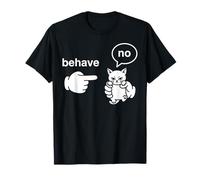 Gato Deshonesto Comportarse No Animal Dibujos Animados Divertido Gato Meme Camiseta