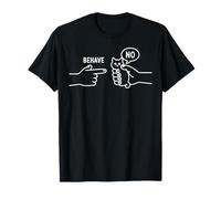 Gato Deshonesto Comportarse No Animal Divertido Gato Meme Dibujos Animados Camiseta