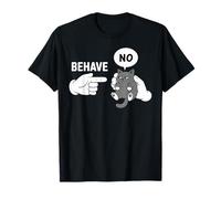Gato Deshonesto Comportarse No Animal Divertido Gato Meme Dibujos Animados Camiseta