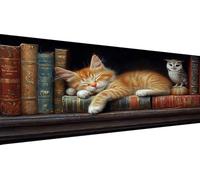 Gato Diamond Painting Adultos Grande XXL 80x160cm Kit Completo, 5D DIY Pintura de Diamante Full con Diamantes Redondos, Decoración Pared Salón, Renovación Hogar Primavera, Arte Mural, Búho Y1-321