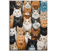Gato Diamond Painting Animal Diamond Painting adultos 70x90cm ,Pintar Por Numeros Adultos Manualidades ,Bordado Kit Completo Cuadro Diamantes ,Dibujos Con Diamantes Art ,Decoracin del Hogar C-Q117