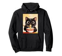 Gato Disfruta de Sopa de Fideos Ramen Sudadera con Capucha