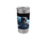 Gato divertido astronauta AstroCat Gato en el espacio Selfie Vaso térmico de acero inoxidable de doble pared