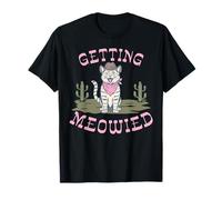 Gato Divertido Bachelorette Getting Meowied Bridal Party Camiseta