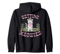 Gato Divertido Bachelorette Getting Meowied Bridal Party Sudadera con Capucha