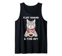 Gato Divertido Café Humor Oficina Mañana Camiseta sin Mangas