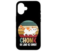Gato Divertido, chonk oh lawd él Comin Retro Gato Carcasa para iPhone 16