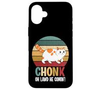 Gato Divertido, chonk oh lawd él Comin Retro Gato Carcasa para iPhone 16 Plus
