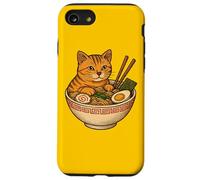 Gato Divertido Come los Fideos japoneses Sopa Ramen Gatos Carcasa para iPhone SE (2020) / 7/8