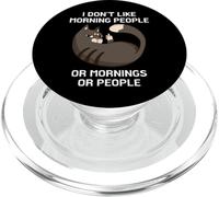 Gato Divertido con el Dedo Medio I Don't Like Morning People PopSockets PopGrip para MagSafe