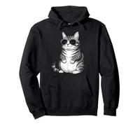 Gato Divertido con Gafas de Sol - Amantes de Gatos Sudadera con Capucha