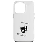 Gato divertido con pistola no es divertido cuando los gatos tienen la pistola Carcasa para iPhone 13 Pro