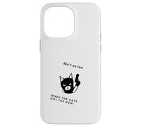 Gato divertido con pistola no es divertido cuando los gatos tienen la pistola Carcasa para iPhone 14 Pro Max