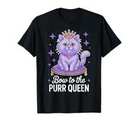 Gato divertido de Cat Queen Camiseta