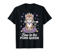 Gato divertido de Cat Queen Camiseta