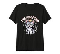 Gato Divertido Diciendo Que Soy adoptado Lindo dueño de Mascota Humor Memes Camiseta Premium