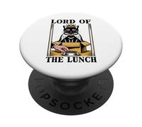 Gato divertido en caja de Lord Of The Lunch, amante de los gatos PopSockets PopGrip Adhesivo