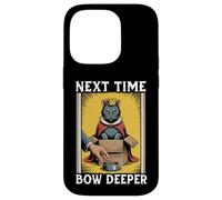 Gato divertido en caja Next Time Bow Deeper Cat Lover Cat Carcasa para iPhone 14 Pro