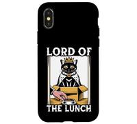 Gato divertido en caja Señor del almuerzo Gato amante de los gatos Carcasa para iPhone X/XS