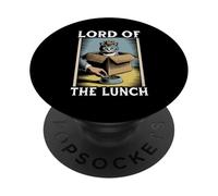 Gato divertido en caja Señor del almuerzo Gato amante de los gatos PopSockets PopGrip Adhesivo