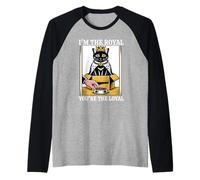 Gato divertido en caja Soy el real Tú eres el gato leal Camiseta Manga Raglan