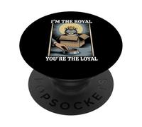 Gato divertido en caja Soy el real Tú eres el gato leal PopSockets PopGrip Adhesivo