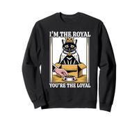 Gato divertido en caja Soy el real Tú eres el gato leal Sudadera