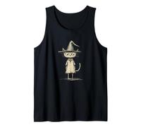 Gato divertido en el mundo de las hadas para los amantes de los magos y los sombreros Camiseta sin Mangas