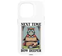 Gato divertido Next Time Bow Deeper Cat Lover Cat In Box Carcasa para iPhone 15 Pro